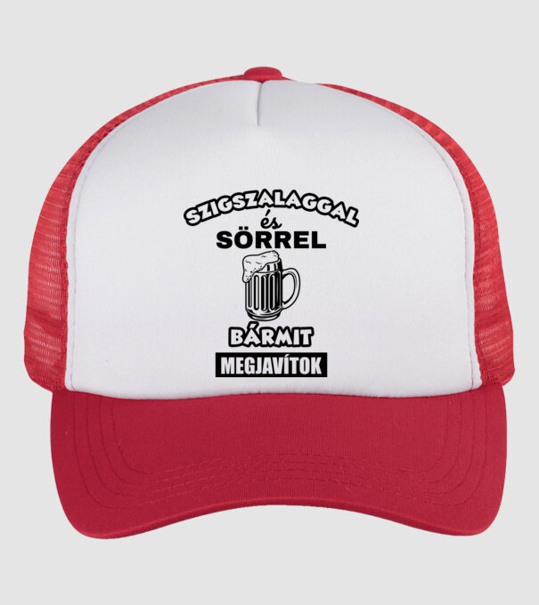  minta fehér/piros pólón
