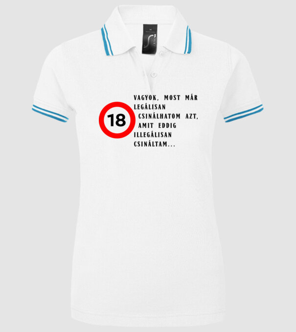 minta fehér pólón