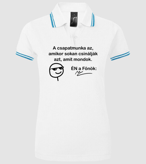  minta fehér pólón