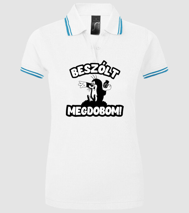  minta fehér pólón