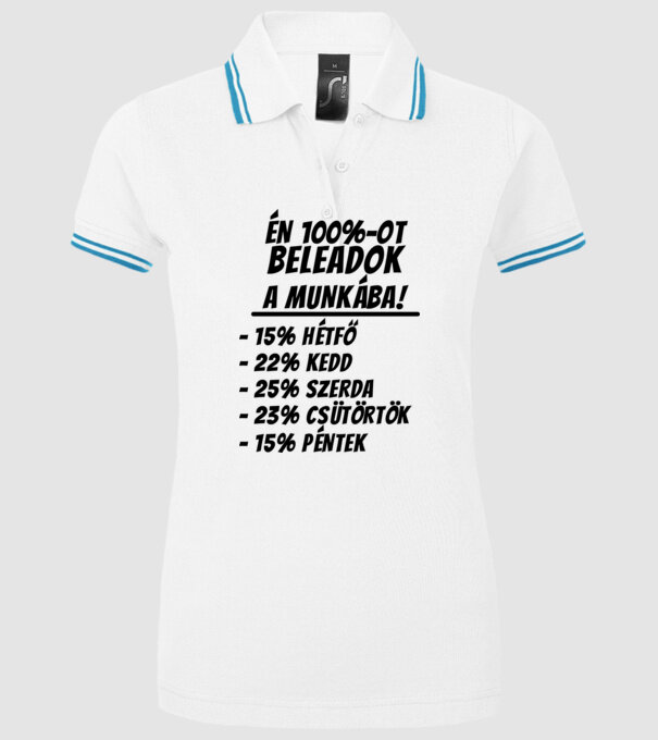  minta fehér pólón