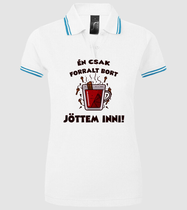  minta fehér pólón
