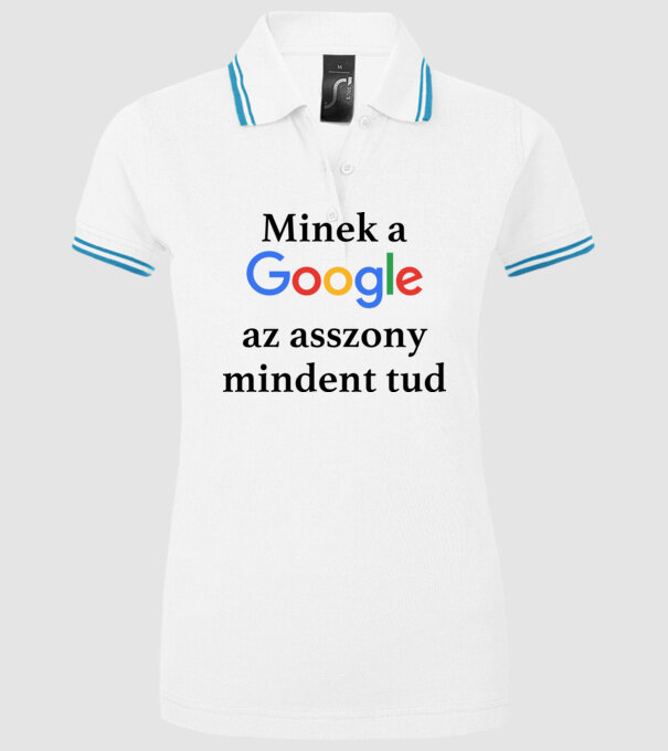  minta fehér pólón