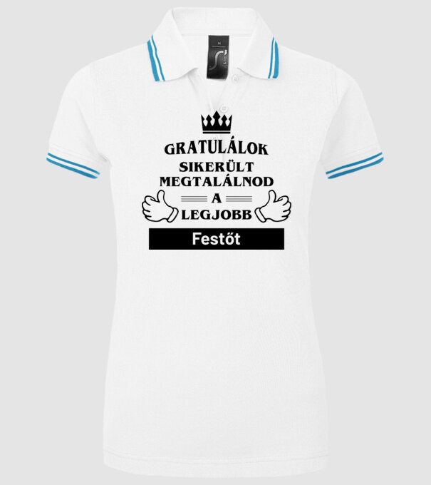  minta fehér pólón