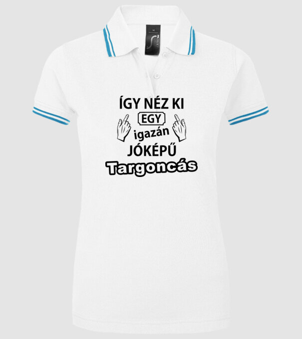  minta fehér pólón