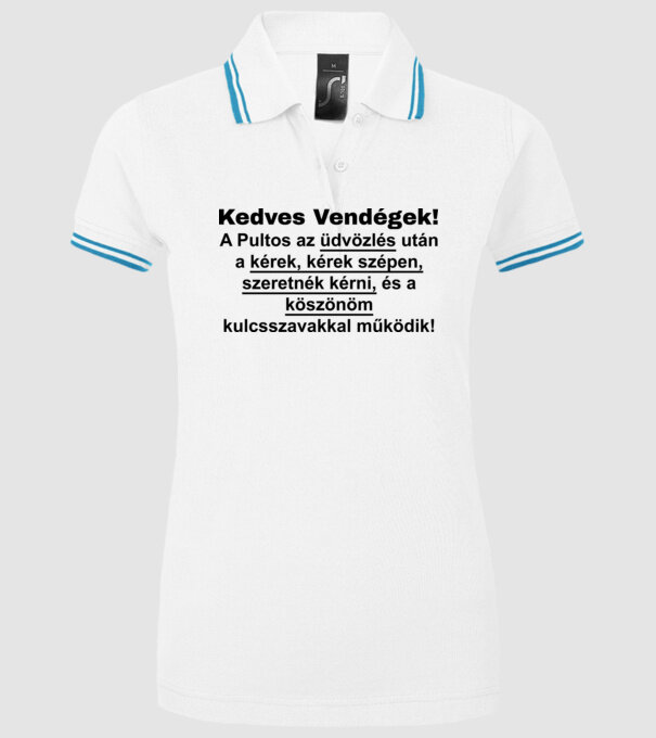  minta fehér pólón