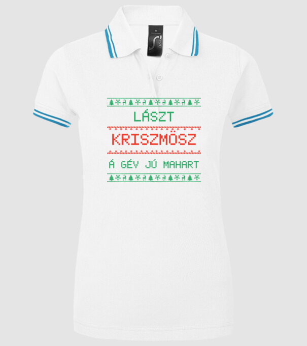  minta fehér pólón