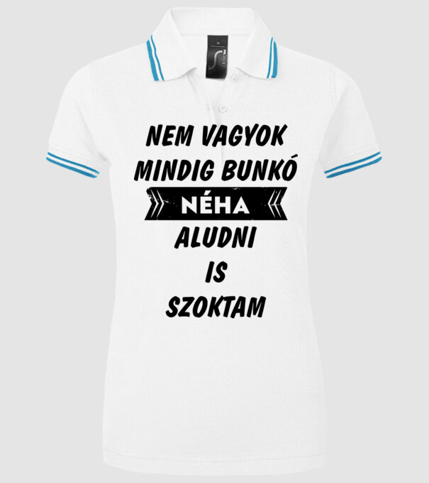  minta fehér pólón
