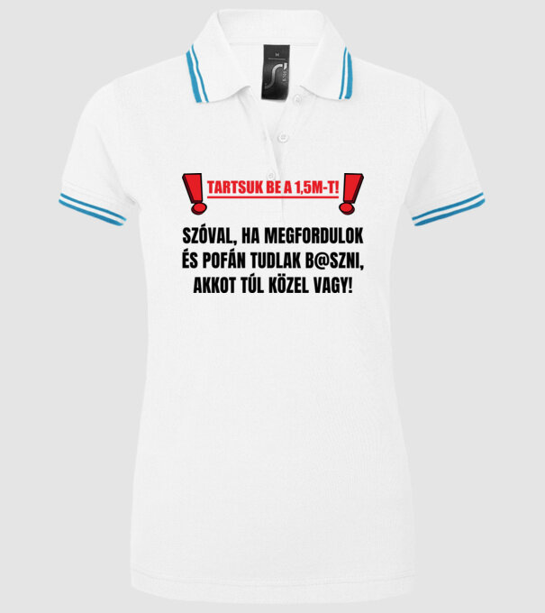  minta fehér pólón