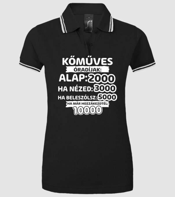  minta fekete pólón