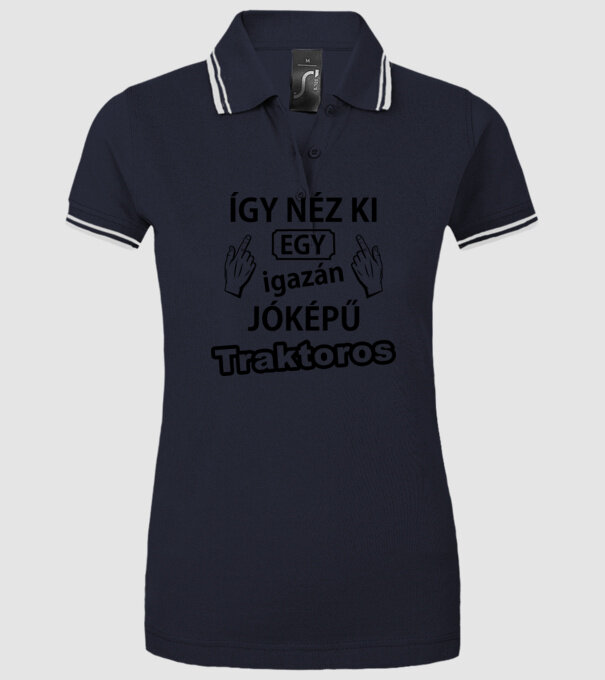  minta sötétkék pólón