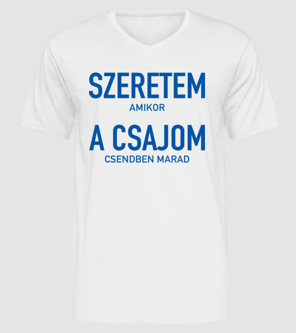  minta fehér pólón