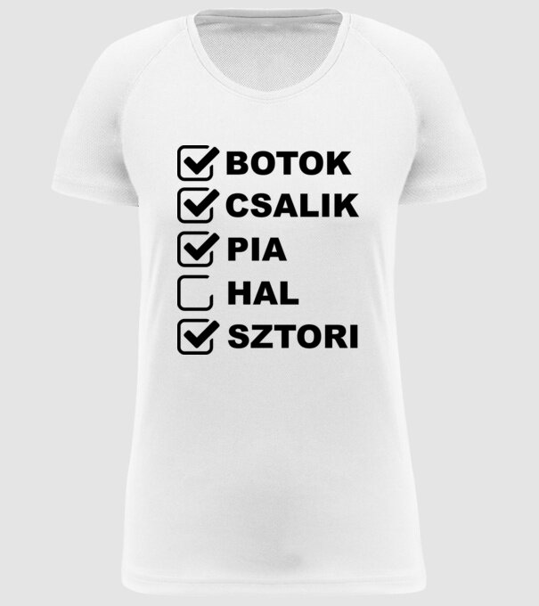  minta fehér pólón