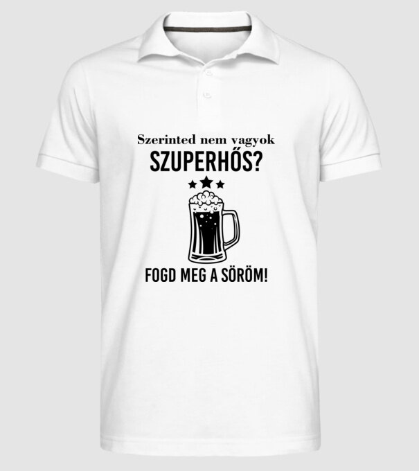  minta fehér pólón