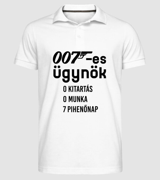 minta fehér pólón
