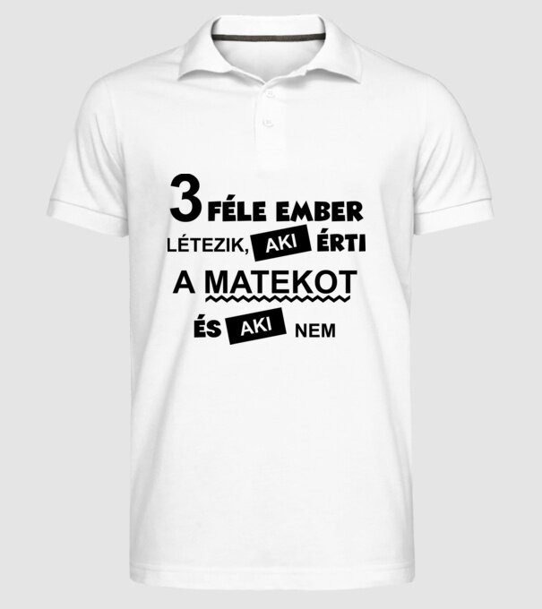  minta fehér pólón