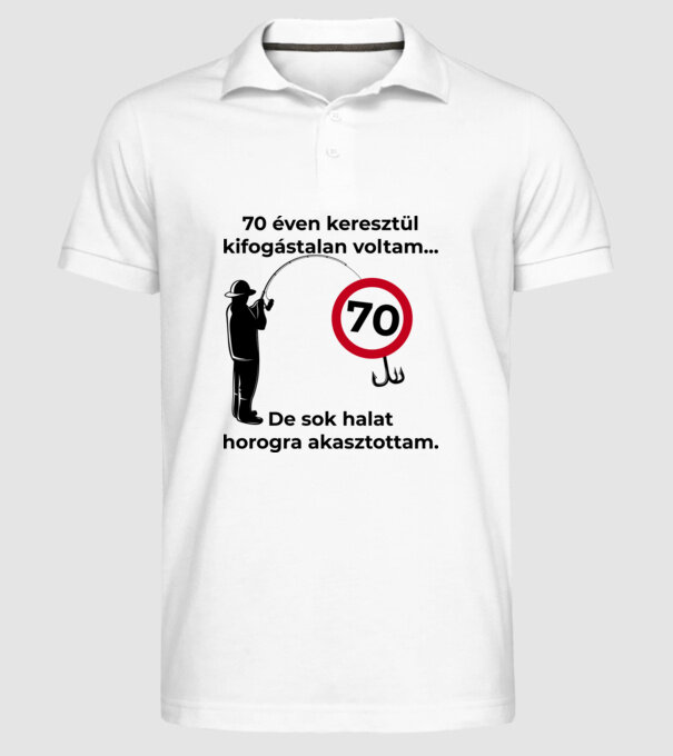  minta fehér pólón