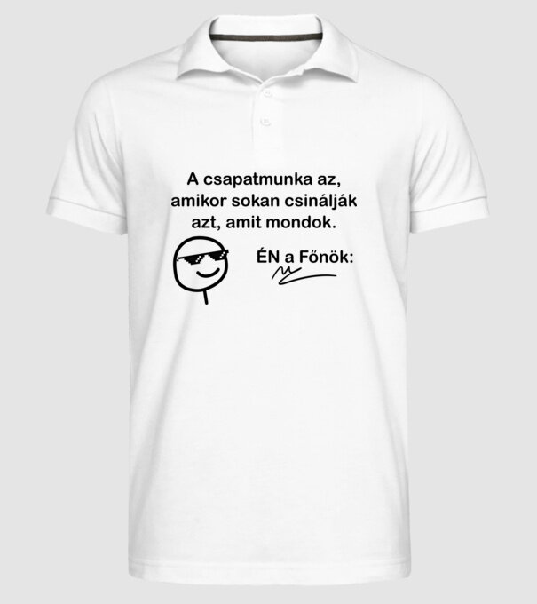  minta fehér pólón