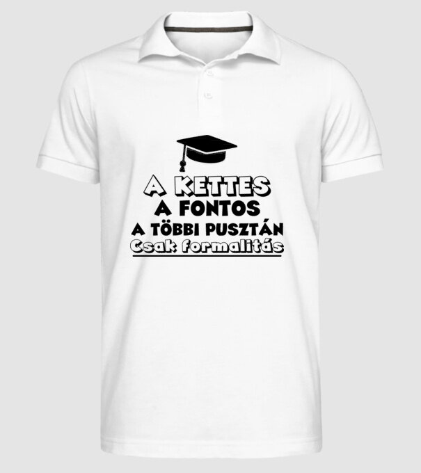  minta fehér pólón