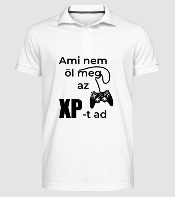  minta fehér pólón