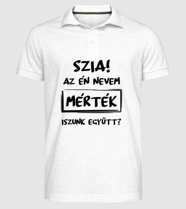  minta fehér pólón