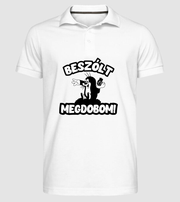  minta fehér pólón