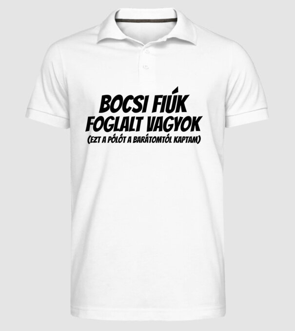  minta fehér pólón