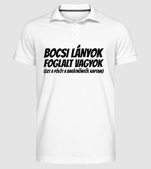  minta fehér pólón