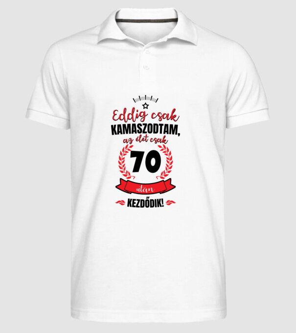  minta fehér pólón