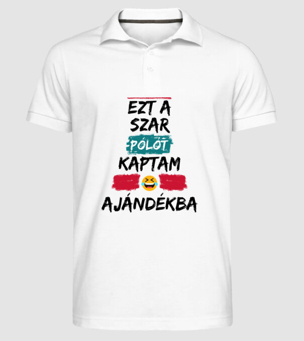  minta fehér pólón