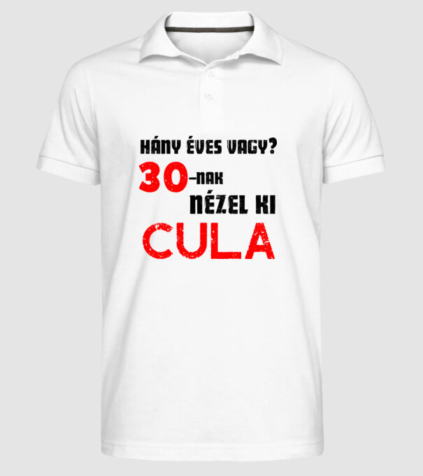  minta fehér pólón