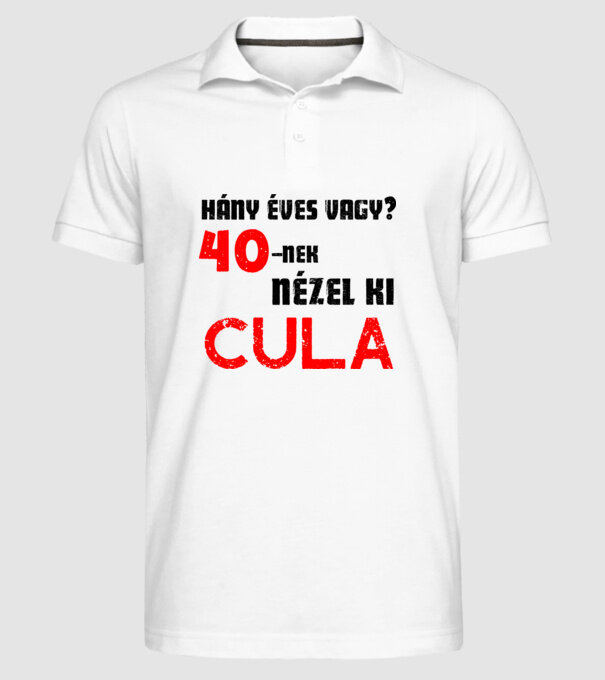  minta fehér pólón