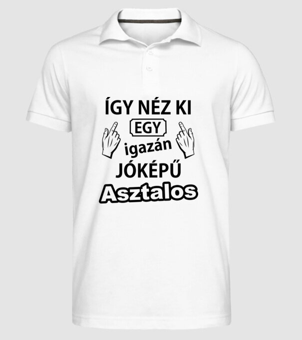  minta fehér pólón