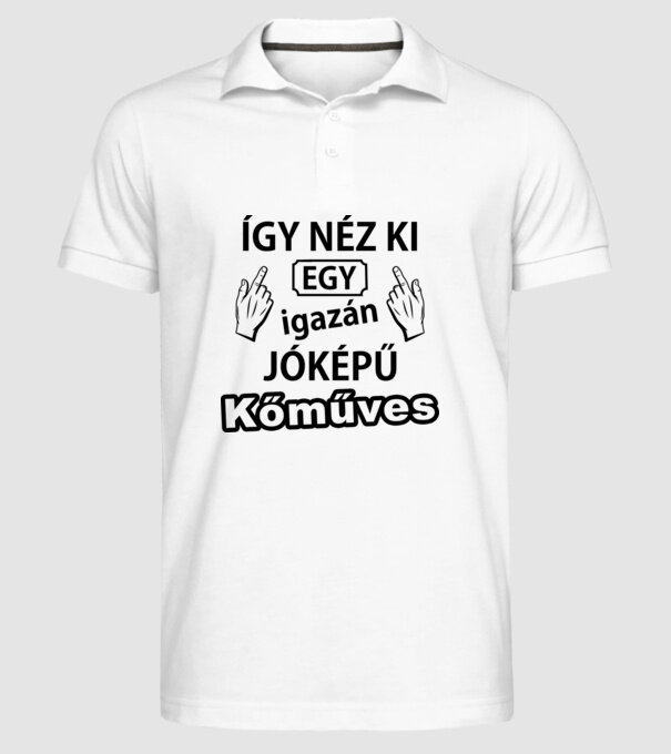  minta fehér pólón