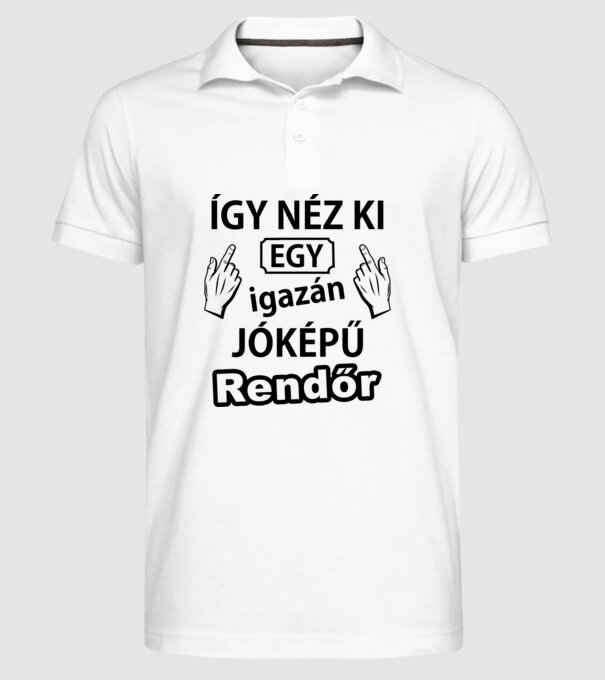  minta fehér pólón