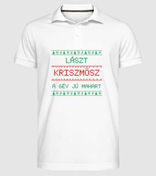  minta fehér pólón