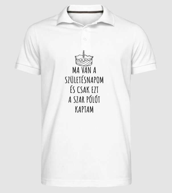  minta fehér pólón