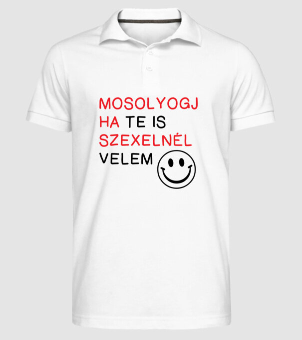  minta fehér pólón