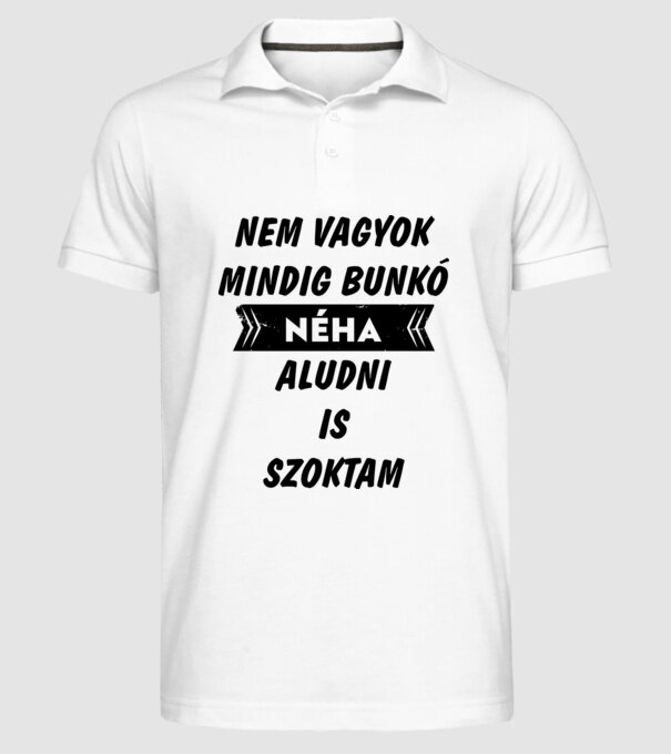  minta fehér pólón