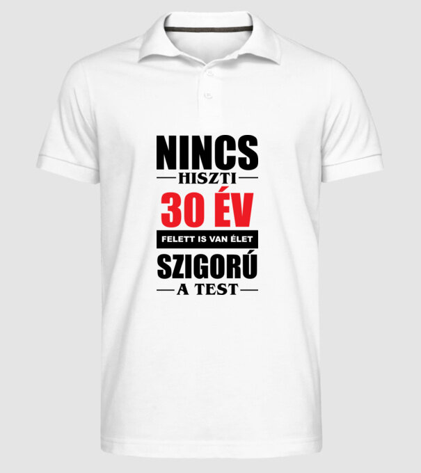  minta fehér pólón