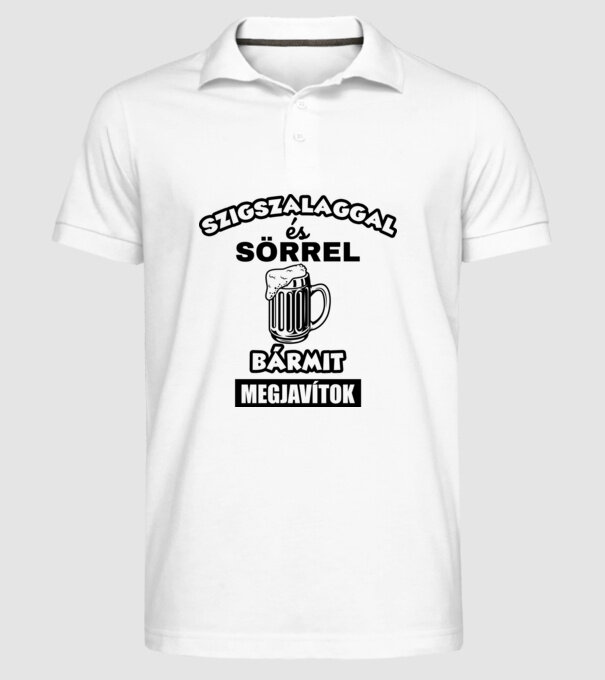  minta fehér pólón