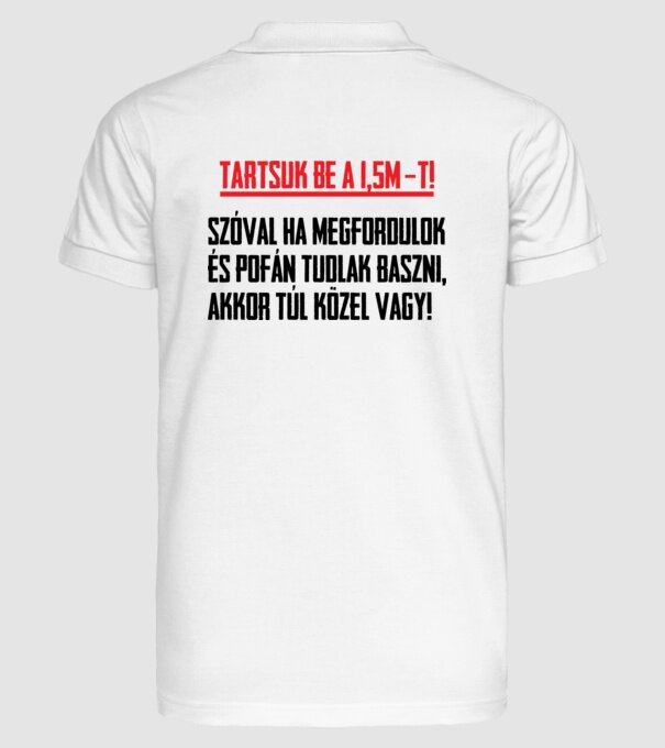  minta fehér pólón