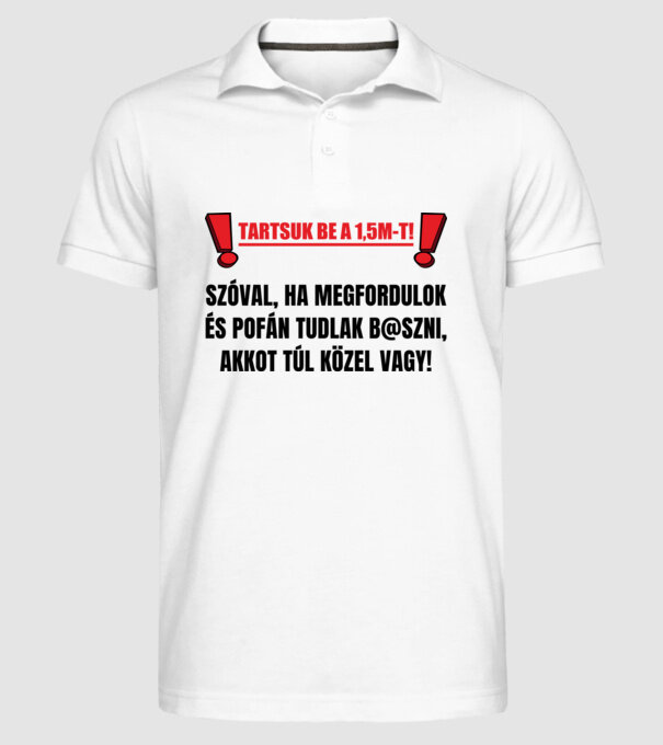  minta fehér pólón