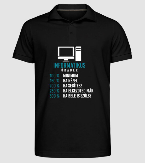 minta fekete pólón