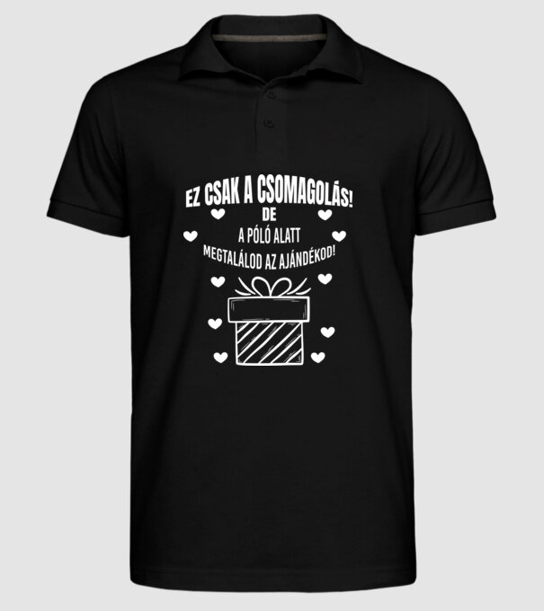  minta fekete pólón