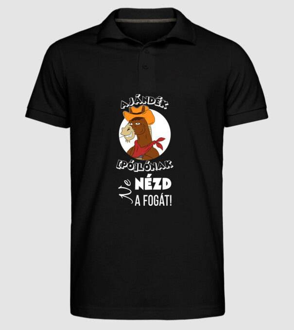  minta fekete pólón
