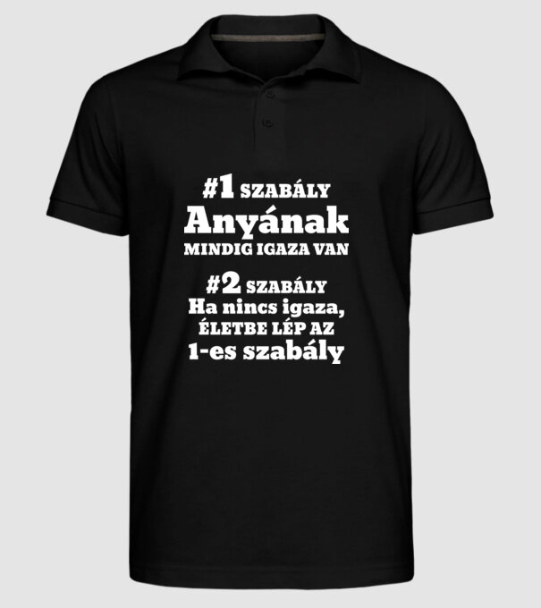  minta fekete pólón