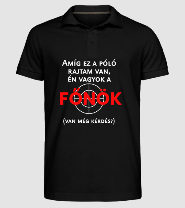  minta fekete pólón
