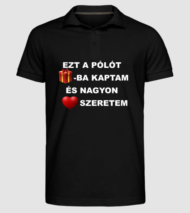  minta fekete pólón
