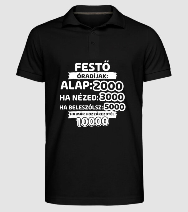  minta fekete pólón